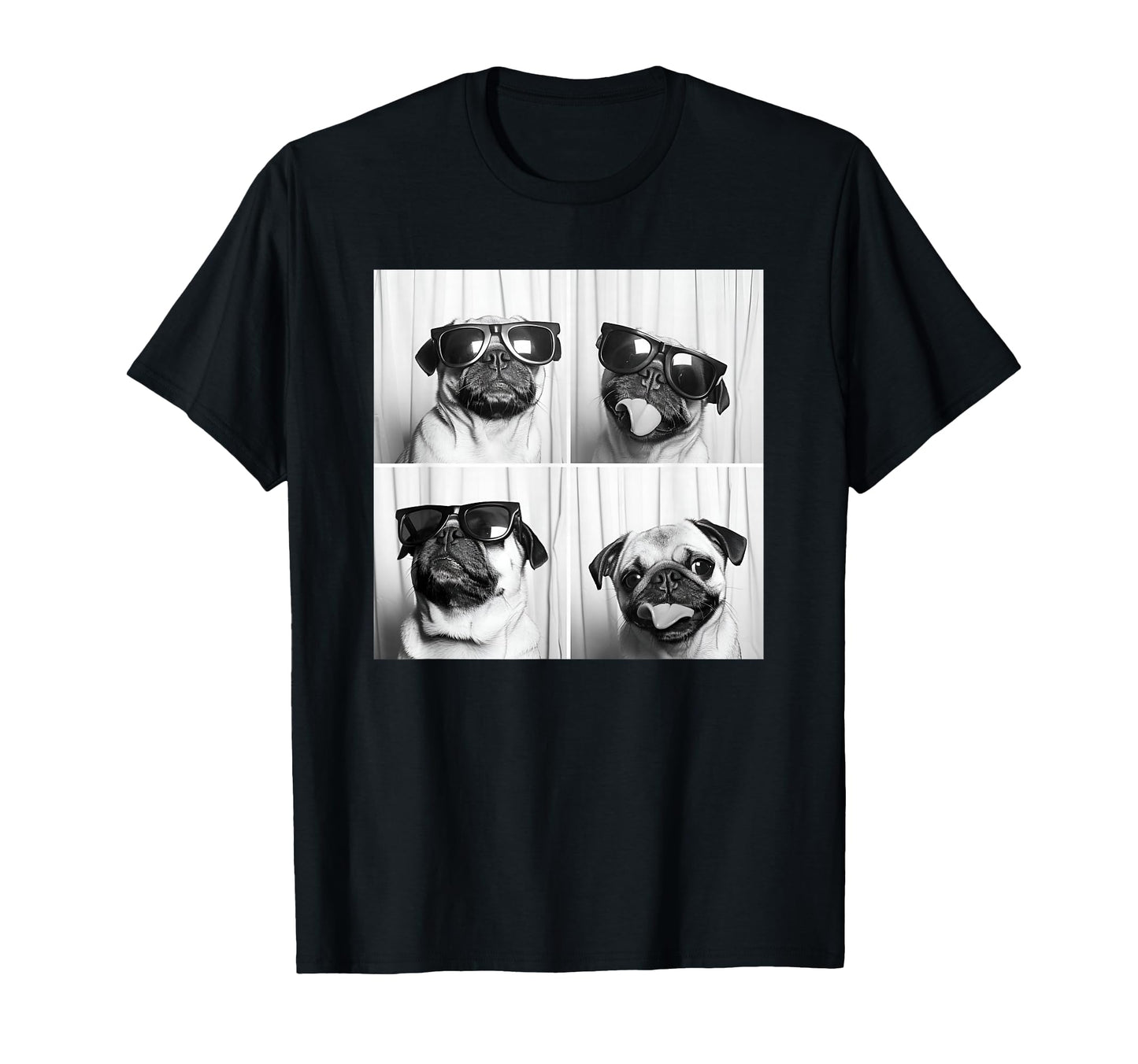 Pug Face Pet Photobooth Pug T-Shirt - Casual Everyday Wear Men Women - T-Shirt, Sweatshirt, Hoodie