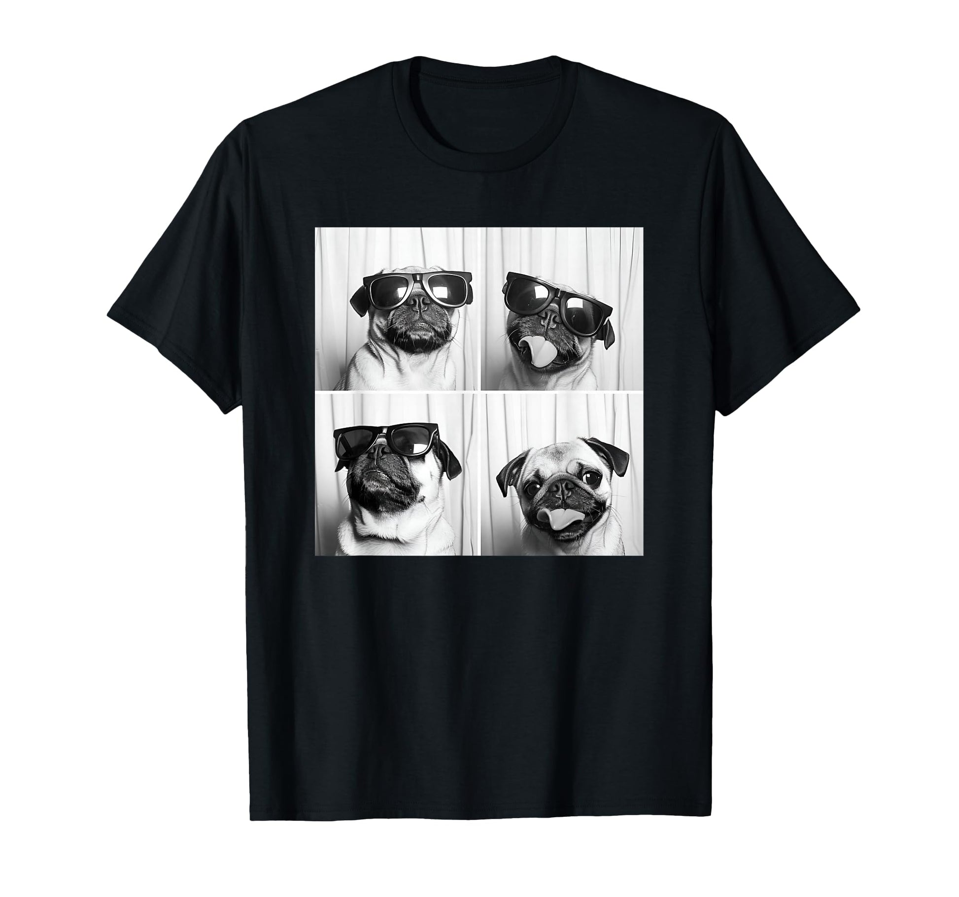 Pug Face Pet Photobooth Pug T-Shirt - Casual Everyday Wear Men Women - T-Shirt, Sweatshirt, Hoodie