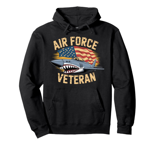 Air Force Veteran Us American Flag Dad Hoodie - Streetwear Style Unisex - T-Shirt, Sweatshirt, Hoodie