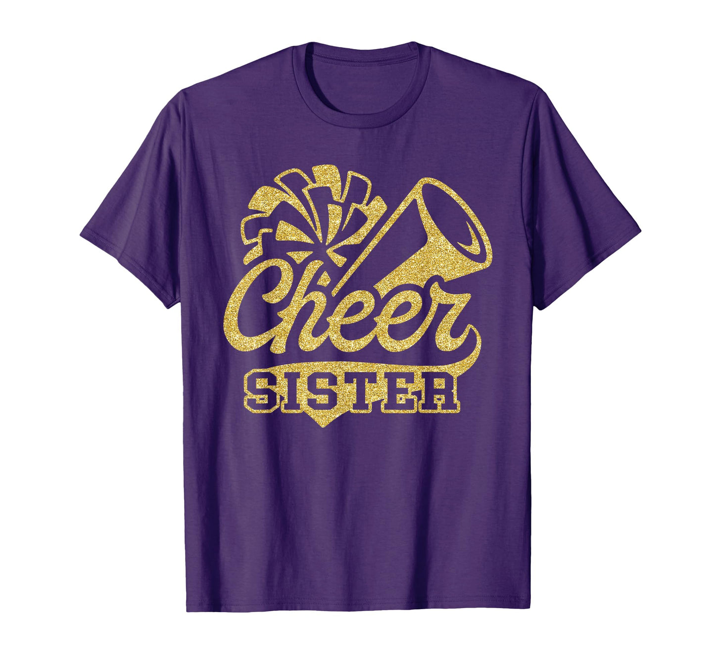 Cheer Sister Biggest Fan Black T-Shirt - Fun Novelty Design for Adults - T-Shirt, Sweatshirt, Hoodie