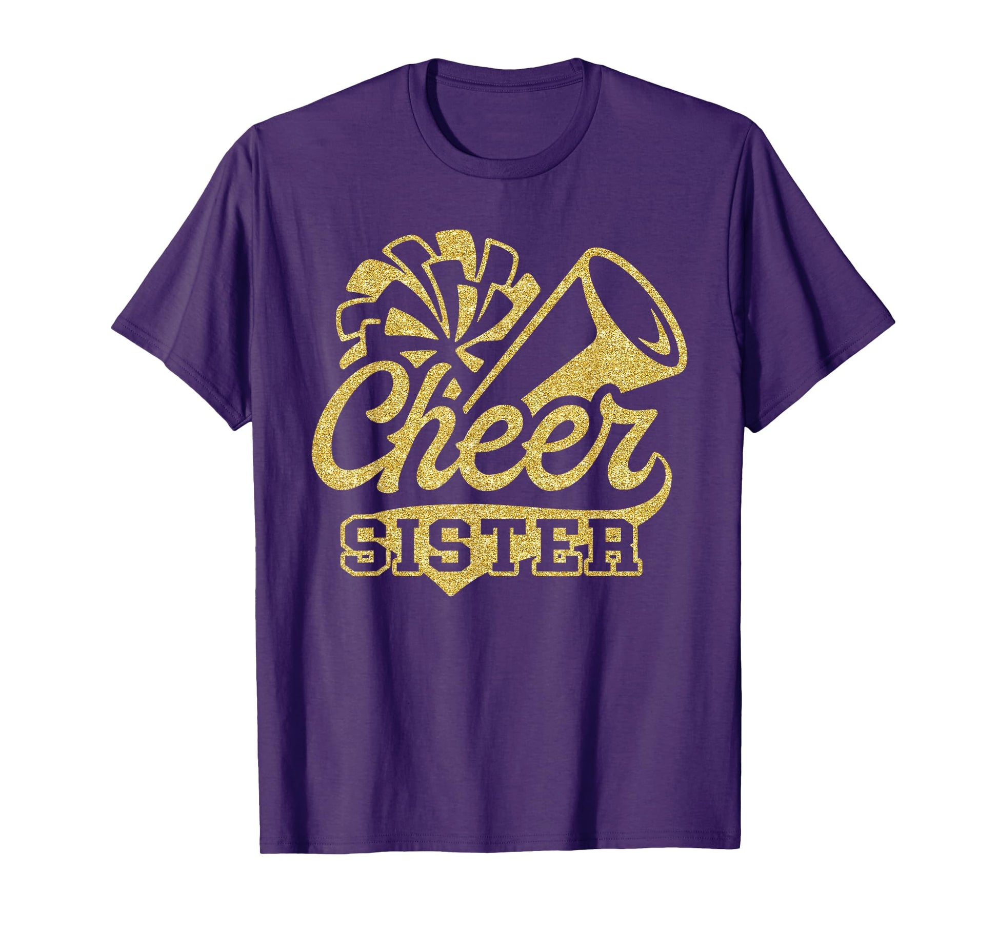 Cheer Sister Biggest Fan Black T-Shirt - Fun Novelty Design for Adults - T-Shirt, Sweatshirt, Hoodie
