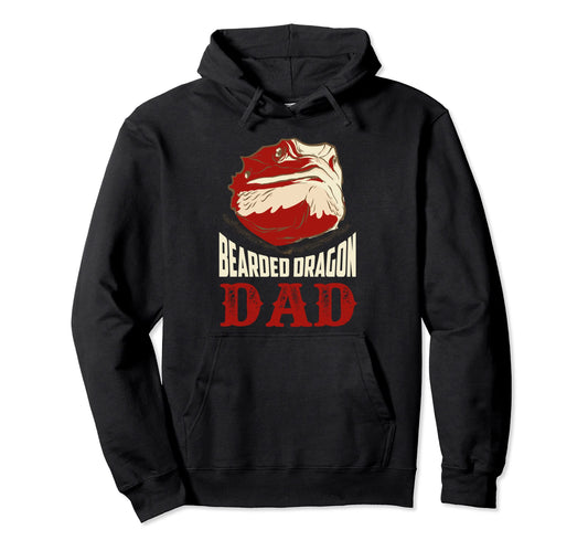 Bearded Dragon Dad Lizard Lover Hoodie - Minimalist Print for Adults - T-Shirt, Sweatshirt, Hoodie