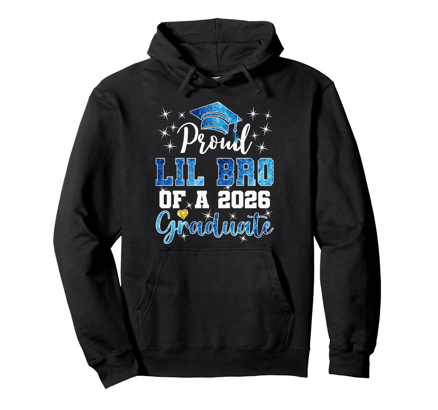 Super Proud Lil Bro 2026 Graduate Hoodie - Minimalist Print Unisex - T-Shirt, Sweatshirt, Hoodie