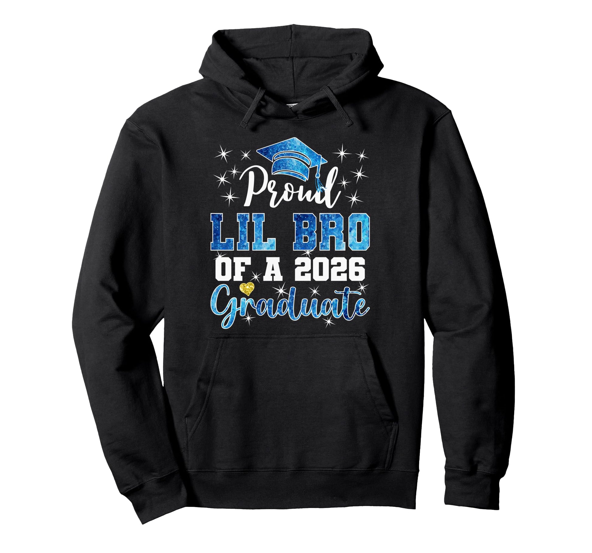 Super Proud Lil Bro 2026 Graduate Hoodie - Minimalist Print Unisex - T-Shirt, Sweatshirt, Hoodie