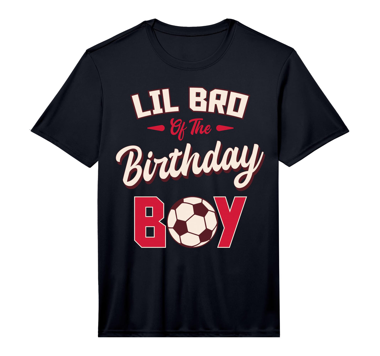 Lil Bro Birthday Soccer Player Bday Party T-Shirt - Graphic Print Unisex - T-Shirt, Sweatshirt, Hoodie