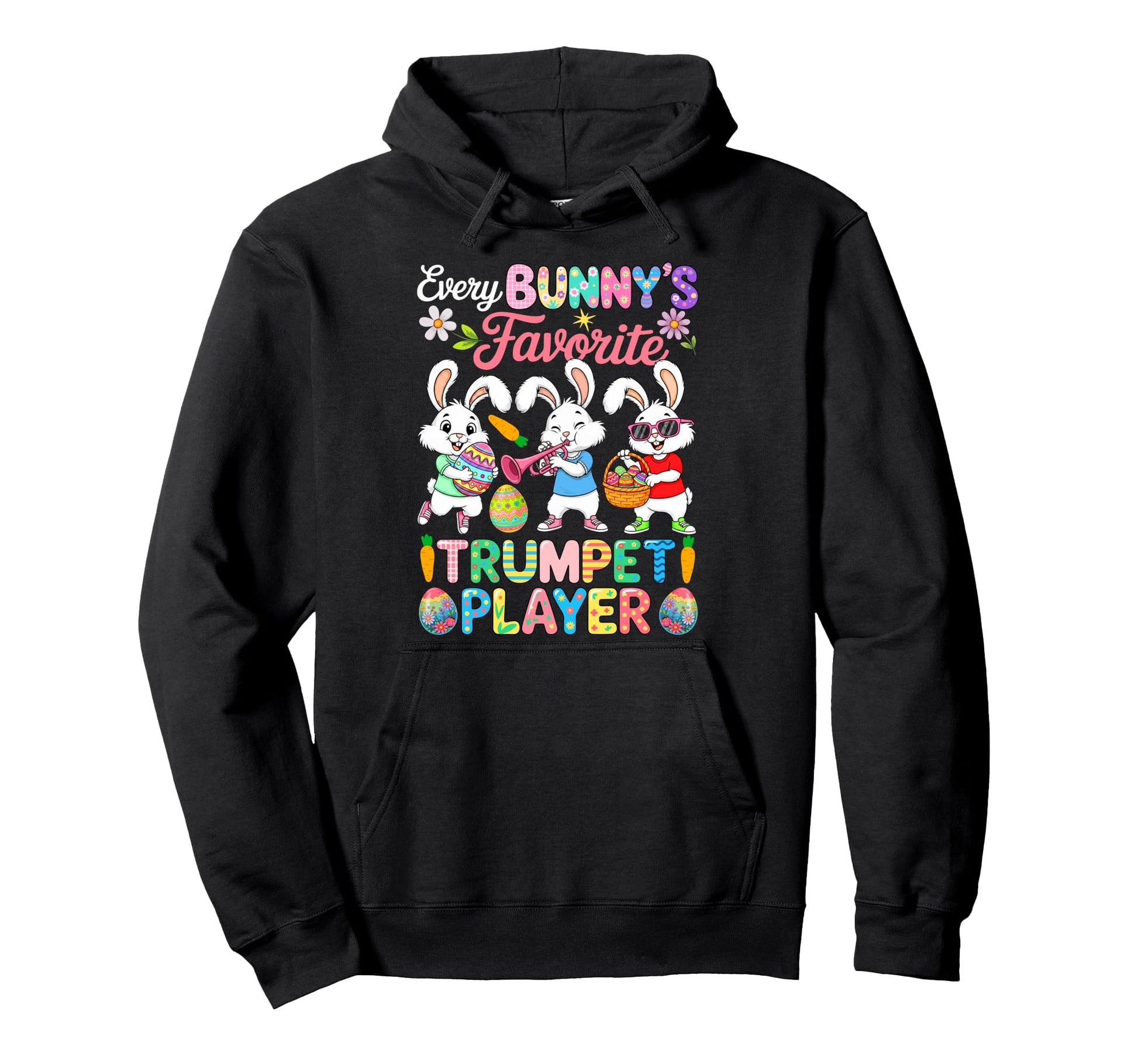Bunnys Favorite Trumpet Player Hoodie - Trendy Graphic for Adults - T-Shirt, Sweatshirt, Hoodie