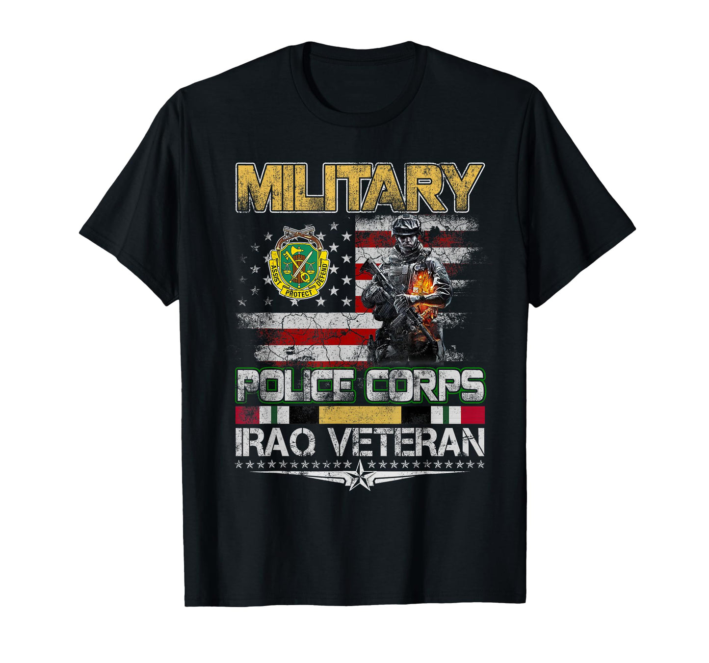 Usa Military Police Corps Iraq Veteran T-Shirt - Graphic Print Unisex - T-Shirt, Sweatshirt, Hoodie