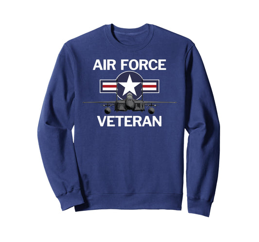 Air Force Veteran Roundel And Jet Sweatshirt - Unique Graphic Men Women - T-Shirt, Sweatshirt, Hoodie