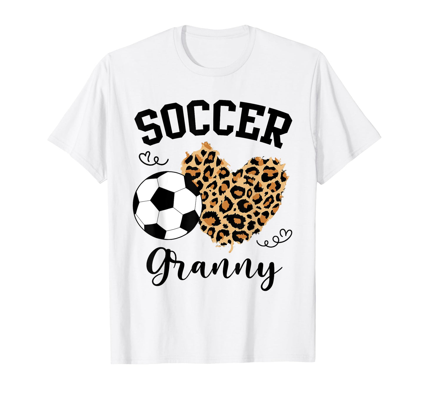 Soccer Granny Heart Leopard Granny T-Shirt - Aesthetic Graphic Unisex - T-Shirt, Sweatshirt, Hoodie