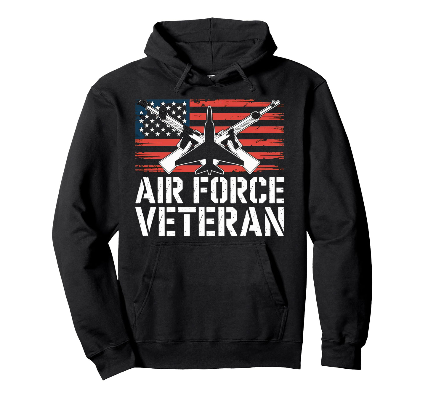 Air Force Veteran Us American Flag Dad Hoodie - Unique Graphic Unisex - T-Shirt, Sweatshirt, Hoodie