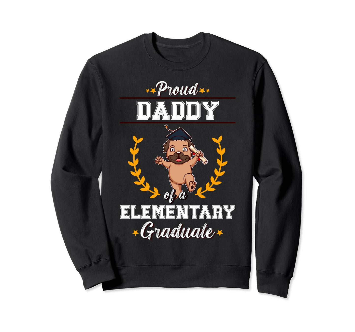 Proud Dad Elementary Graduate Sweatshirt - Minimalist Print for Adults - T-Shirt, Sweatshirt, Hoodie