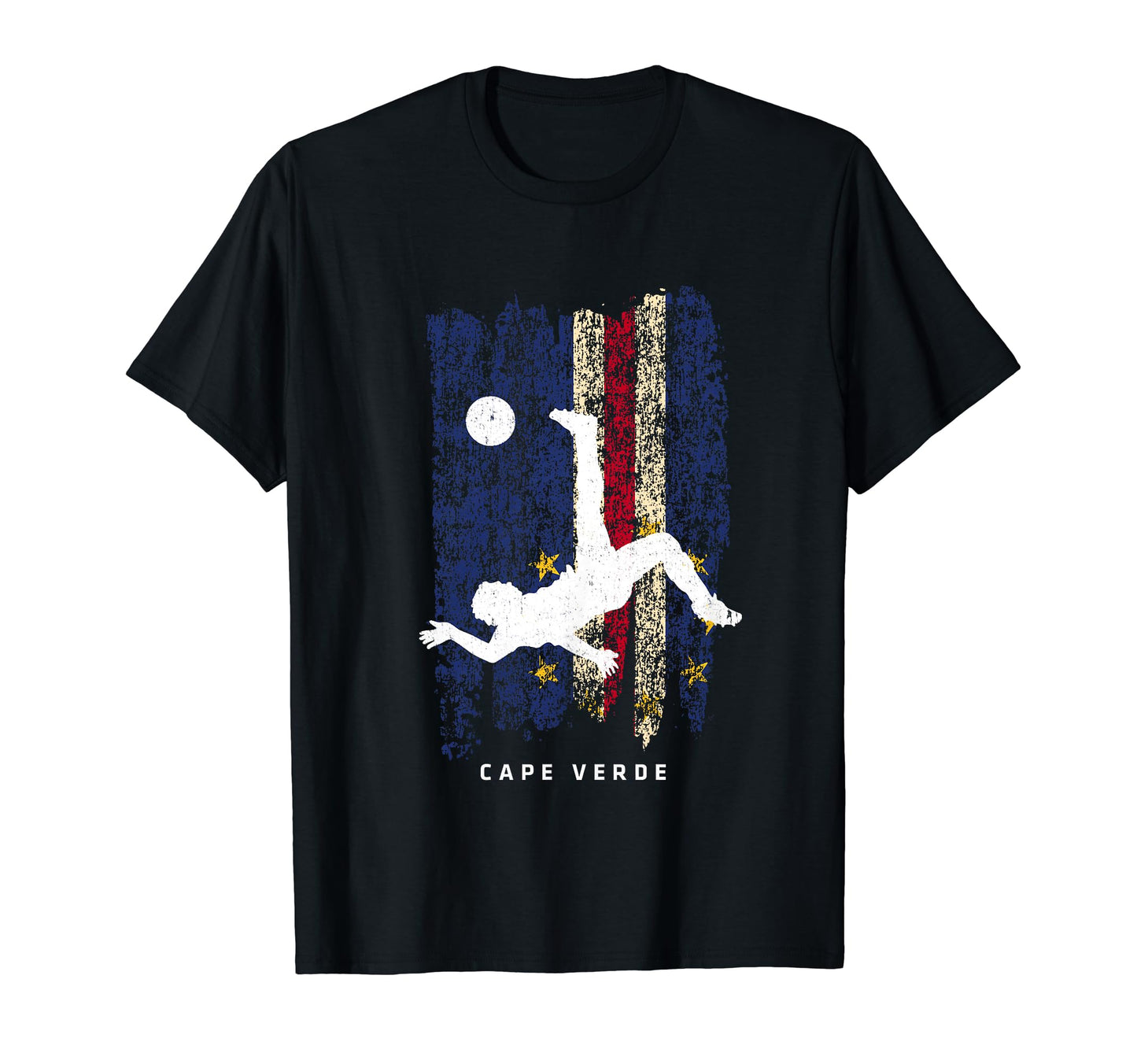 Cape Verde Flag Soccer Player T-Shirt - Minimalist Print Men Women - T-Shirt, Sweatshirt, Hoodie