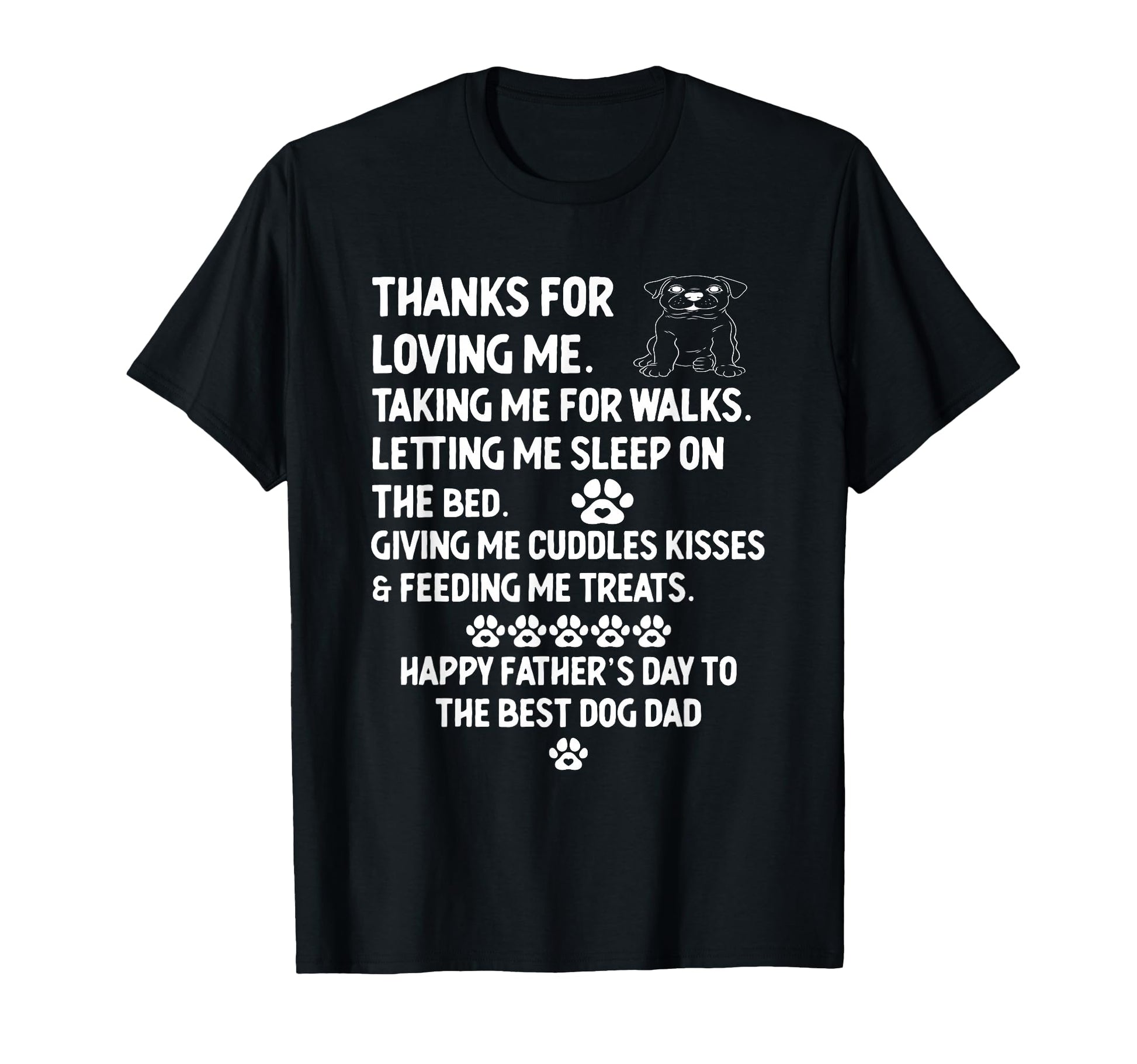 Happy Fathers Day Dog Dad From Daughter T-Shirt - Trendy Graphic Men Women - T-Shirt, Sweatshirt, Hoodie