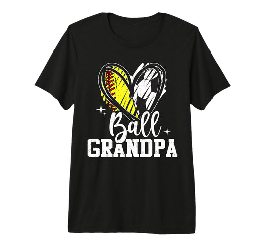 Ball Grandpa Softball Soccer T-Shirt - Casual Everyday Wear for Adults - T-Shirt, Sweatshirt, Hoodie