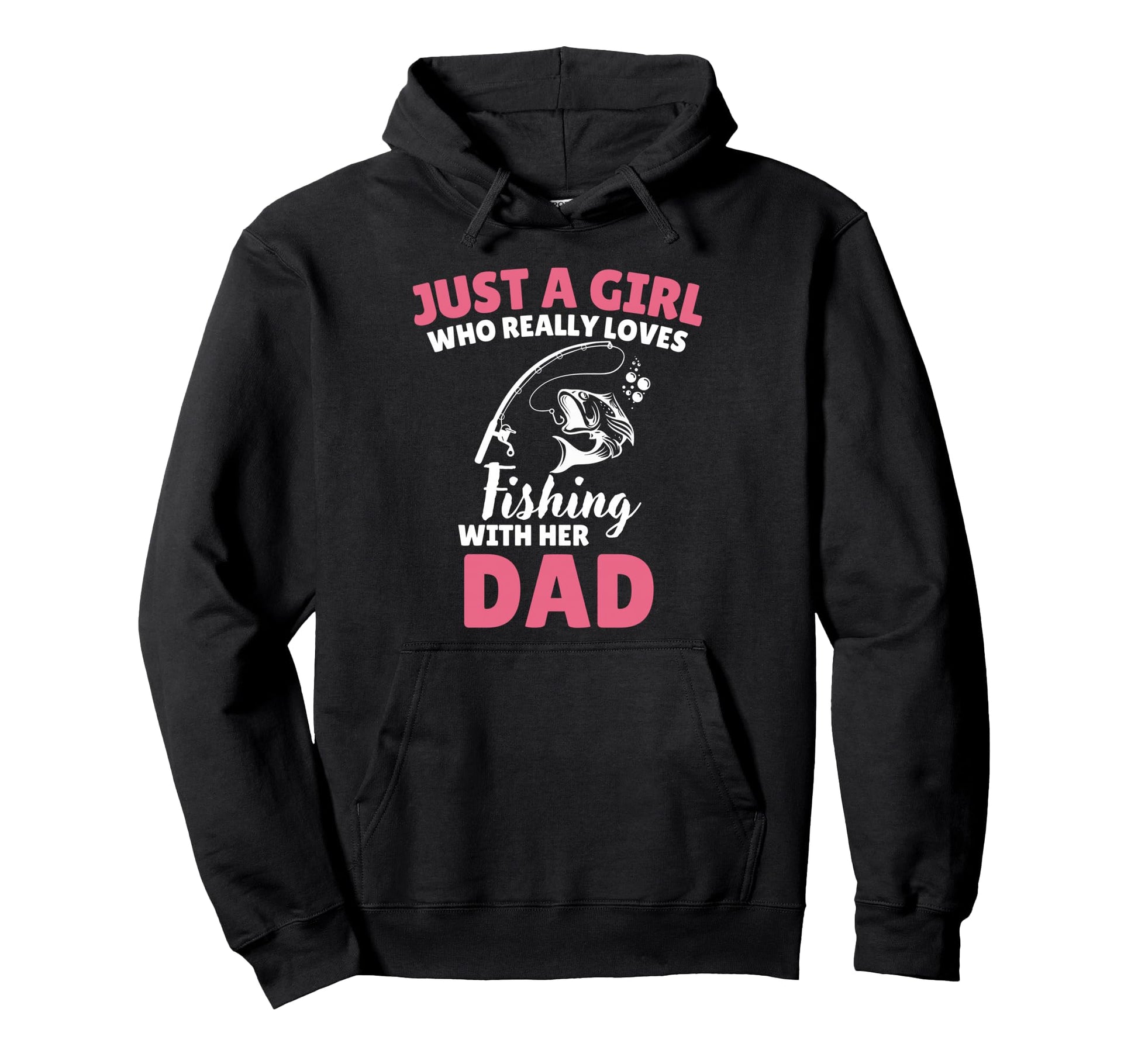 Just Who Really Loves Fishing Her Dad Hoodie - Minimalist Print Unisex - T-Shirt, Sweatshirt, Hoodie