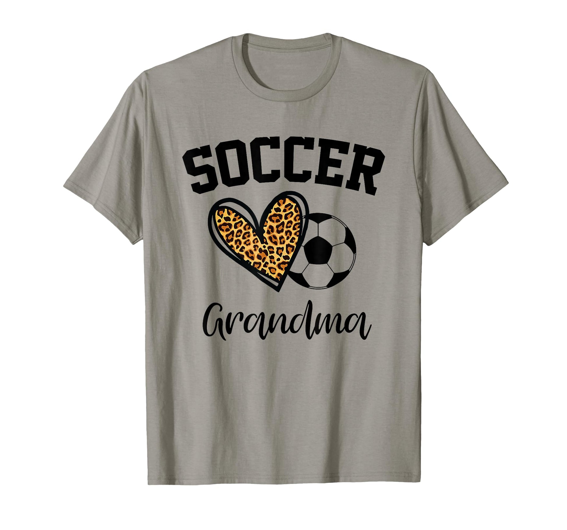 Soccer Grandma Leopard Heart Funny T-Shirt - Novelty Apparel Men Women - T-Shirt, Sweatshirt, Hoodie