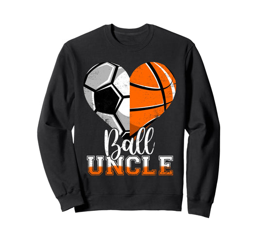 Ball Uncle Heart Funny Soccer Sweatshirt - Custom Art Print for Adults - T-Shirt, Sweatshirt, Hoodie