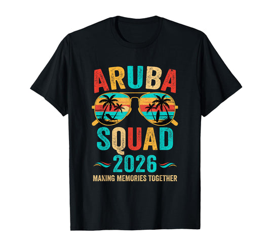 Aruba Vacation Squad 2026 Family T-Shirt - Casual Everyday Wear Men Women - T-Shirt, Sweatshirt, Hoodie