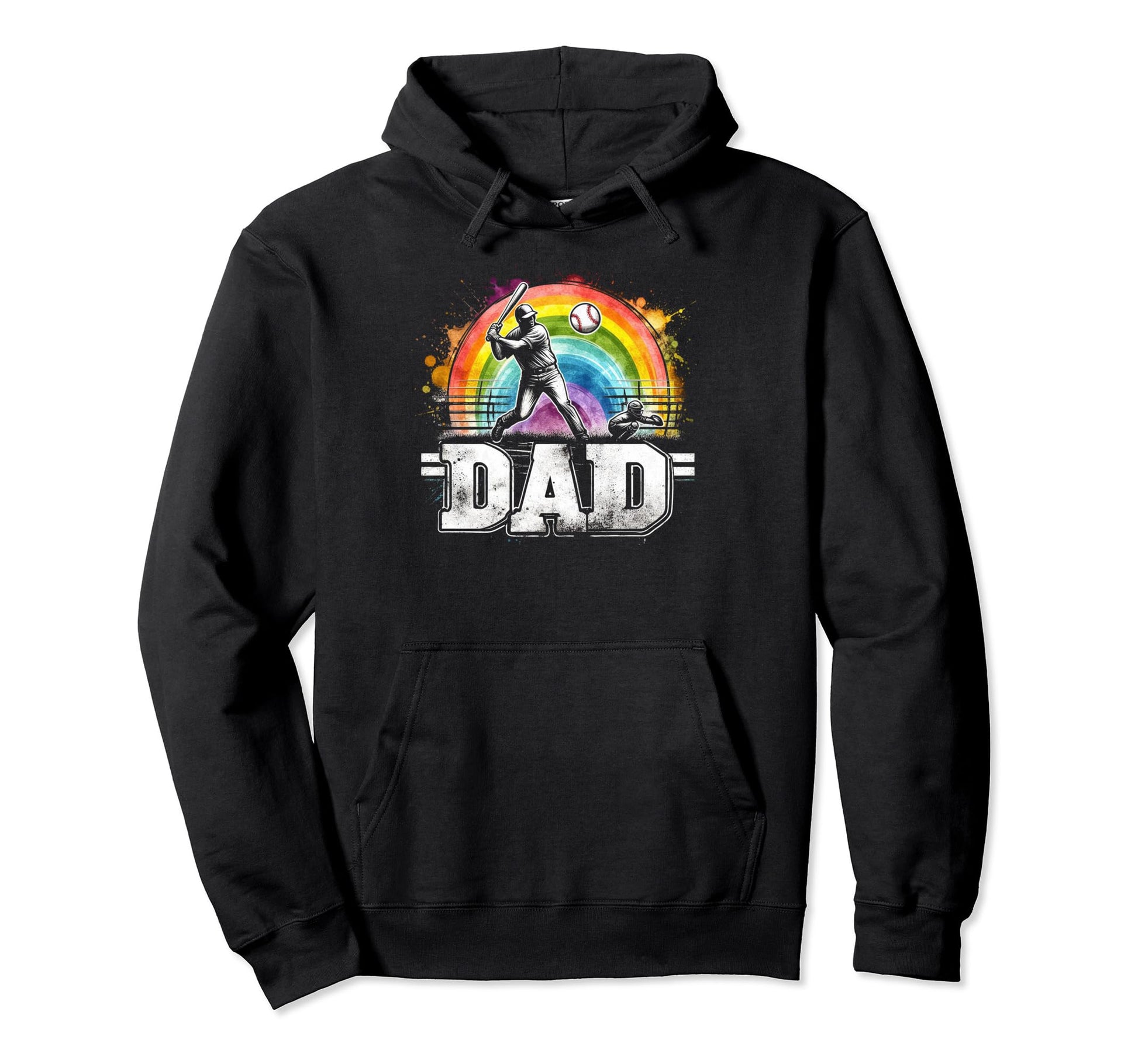 Baseball Dad Fathers Day Hoodie - Streetwear Style for Adults - T-Shirt, Sweatshirt, Hoodie