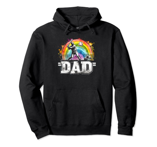 Baseball Dad Fathers Day Hoodie - Streetwear Style for Adults - T-Shirt, Sweatshirt, Hoodie