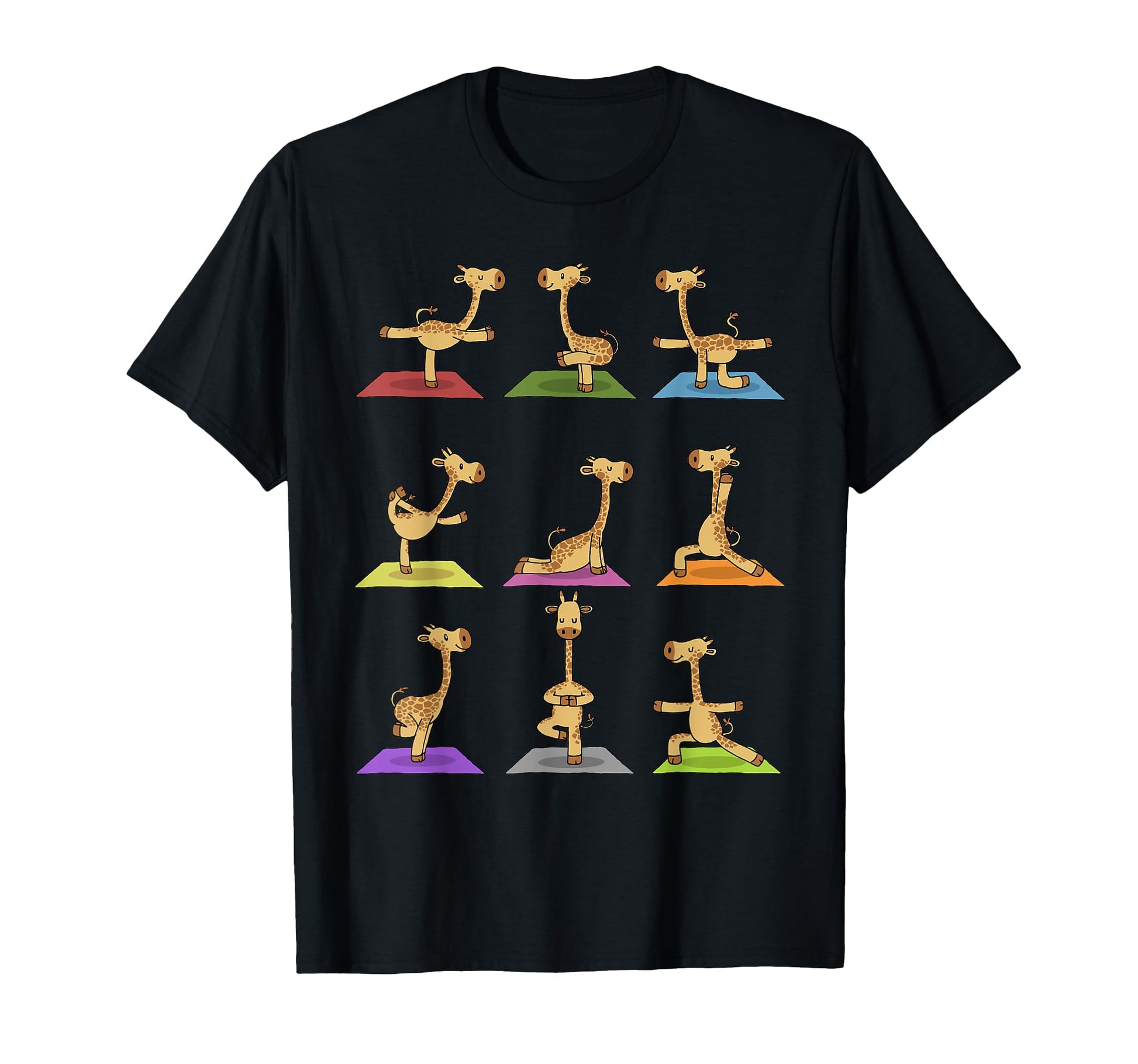 Giraffe Yoga Funny Giraffes Yoga Poses T-Shirt - Graphic Print for Adults - T-Shirt, Sweatshirt, Hoodie