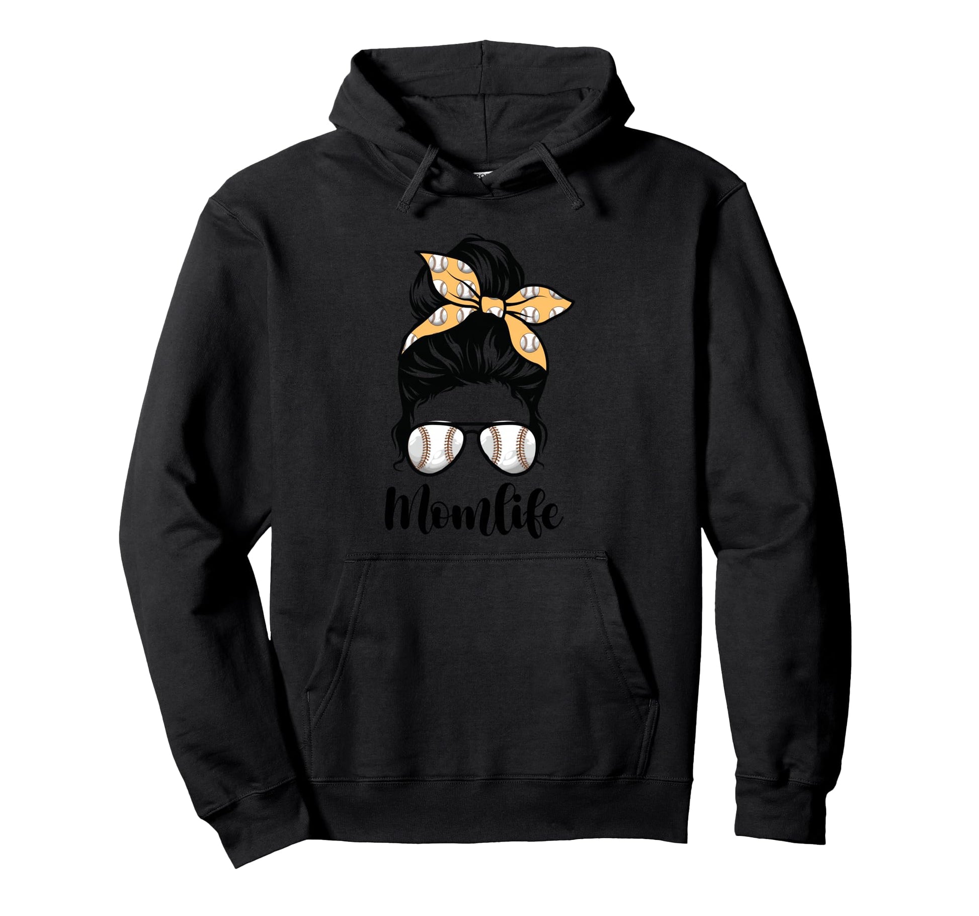Mom Life Messy Bun Lovers Mother Hoodie - Custom Art Print Men Women - T-Shirt, Sweatshirt, Hoodie