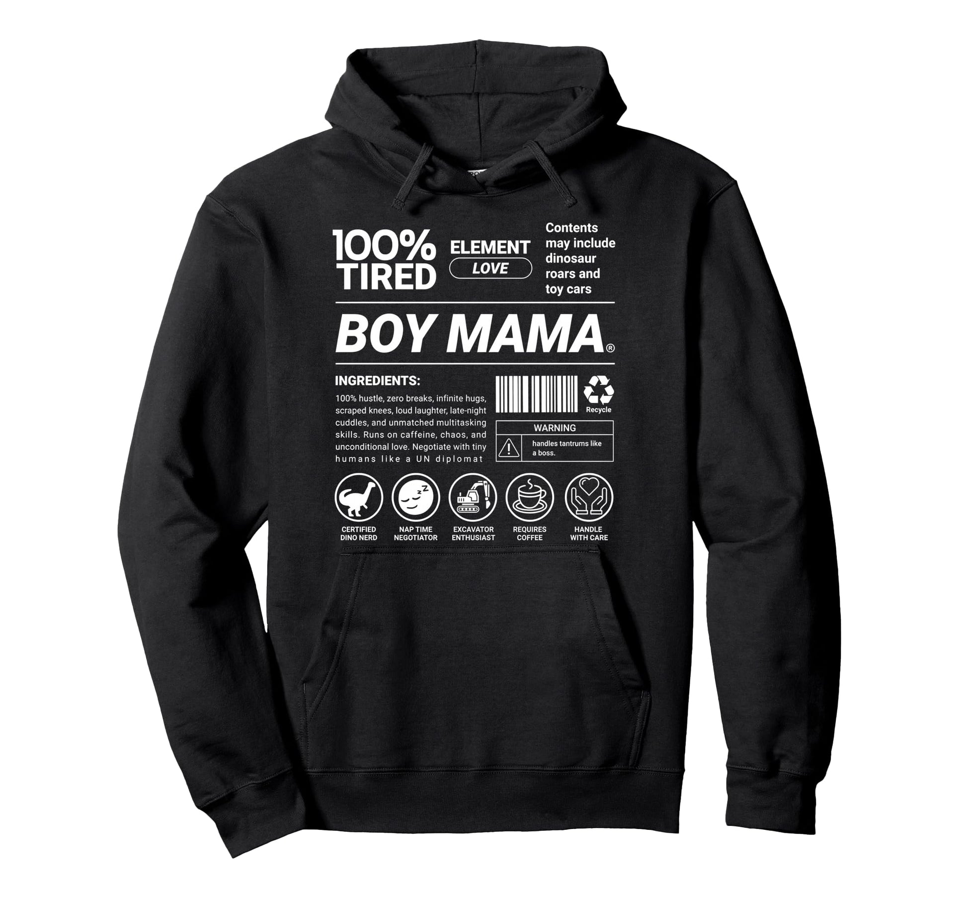 100 Tired Mama Mom Definition Hoodie - Aesthetic Graphic Unisex - T-Shirt, Sweatshirt, Hoodie