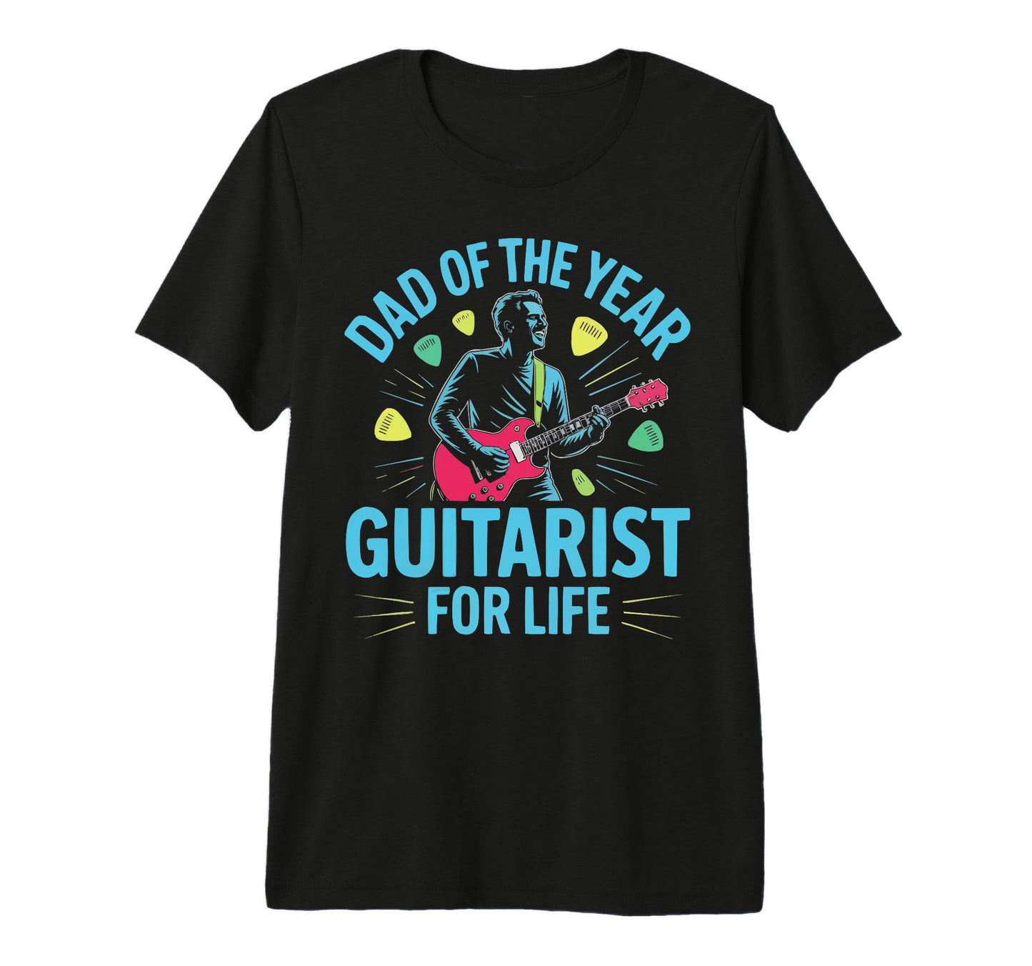 Guitarist Dad Guitar Player Daddy T-Shirt - Custom Art Print Men Women - T-Shirt, Sweatshirt, Hoodie