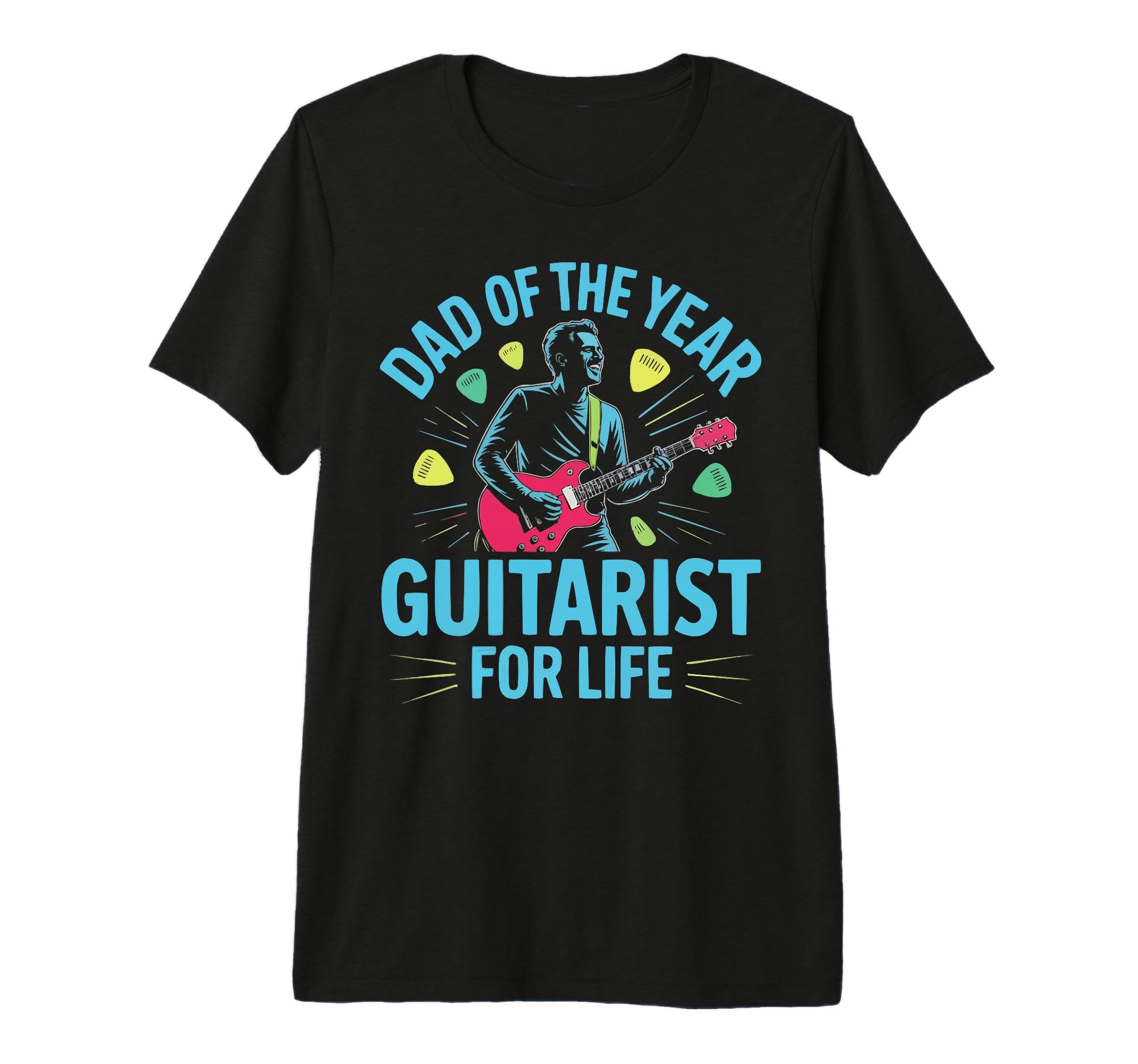 Guitarist Dad Guitar Player Daddy T-Shirt - Custom Art Print Men Women - T-Shirt, Sweatshirt, Hoodie