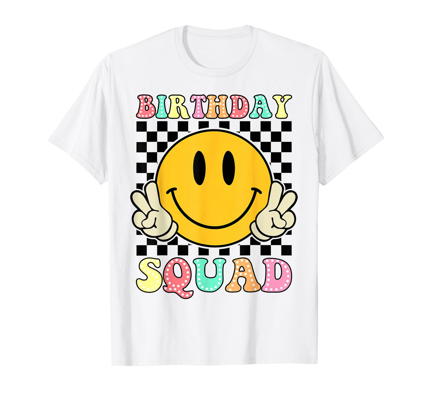 Birthday Squad Groovy Matching Family T-Shirt - Aesthetic Graphic Unisex - T-Shirt, Sweatshirt, Hoodie