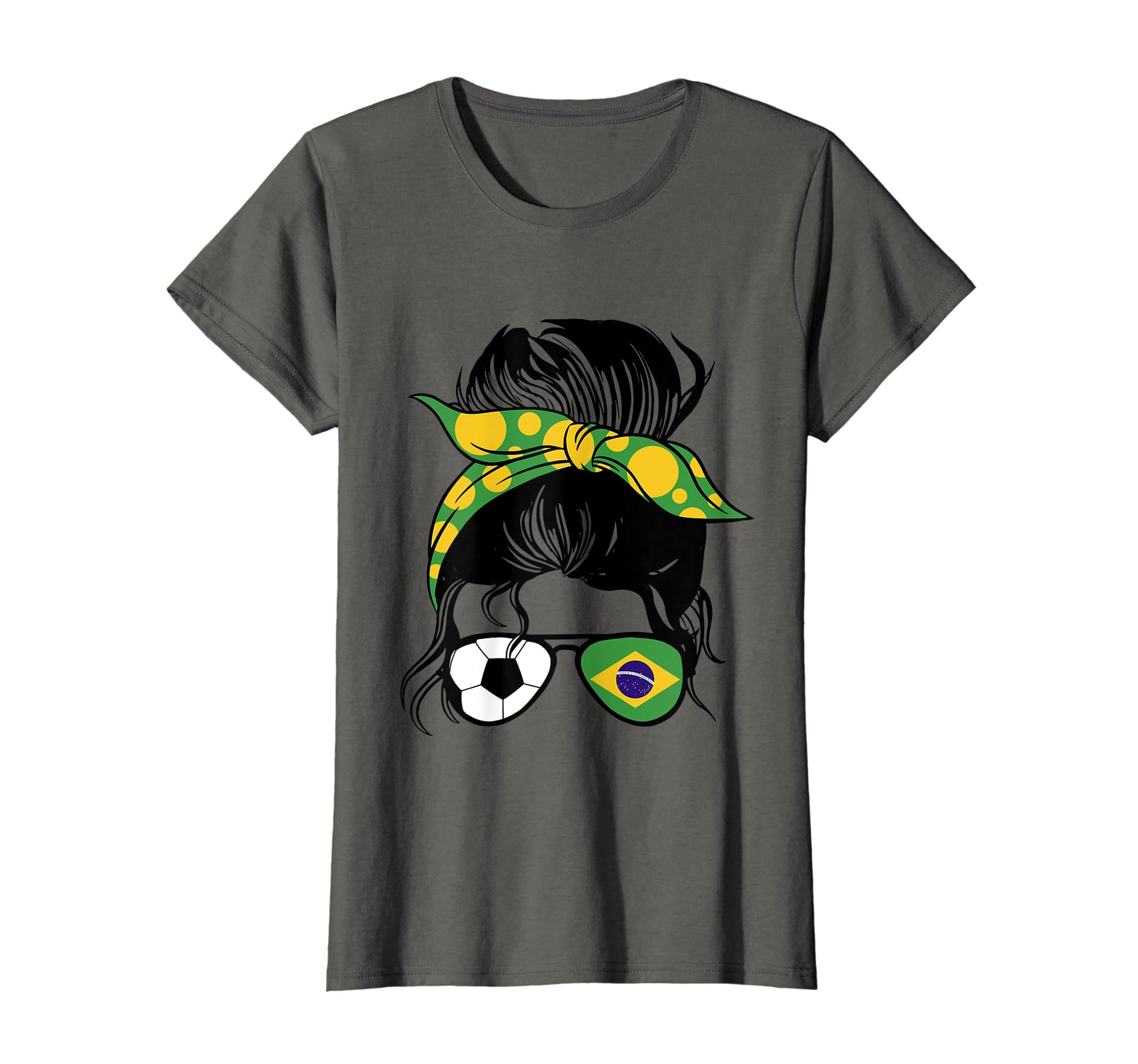 Brazilian Soccer Mom Mothers Day Brazil T-Shirt - Graphic Print Men Women - T-Shirt, Sweatshirt, Hoodie