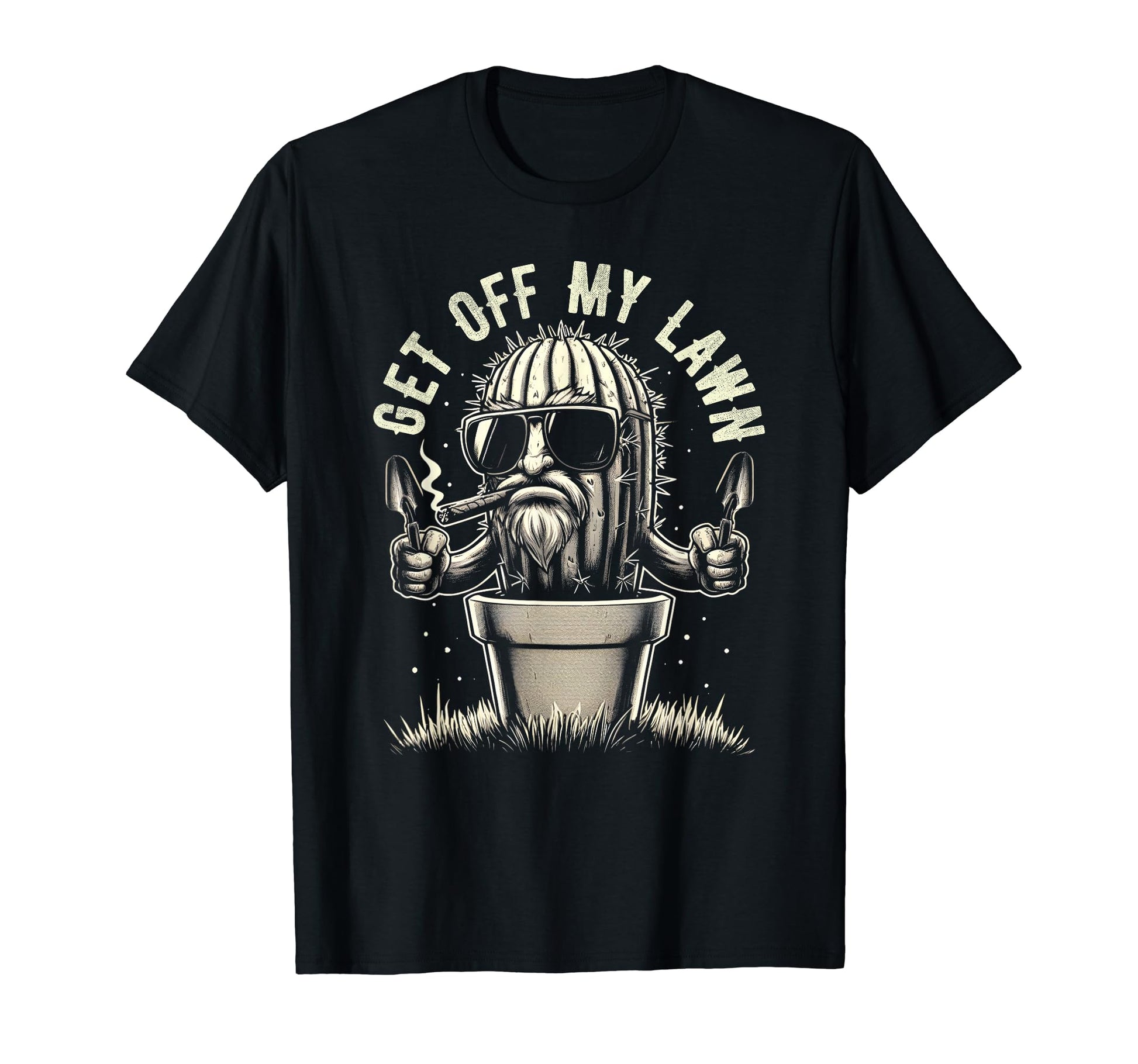Get Off My Lawn Funny Grumpy T-Shirt - Casual Everyday Wear for Adults - T-Shirt, Sweatshirt, Hoodie