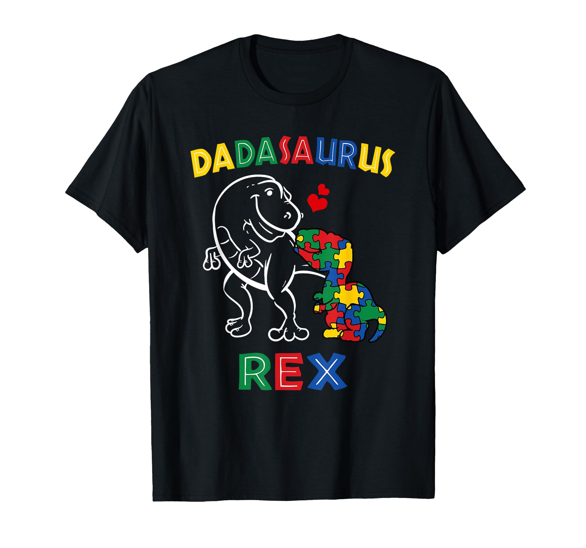 Dadasaurus Autism Awareness Fathers Day T-Shirt - Minimalist Print Unisex - T-Shirt, Sweatshirt, Hoodie