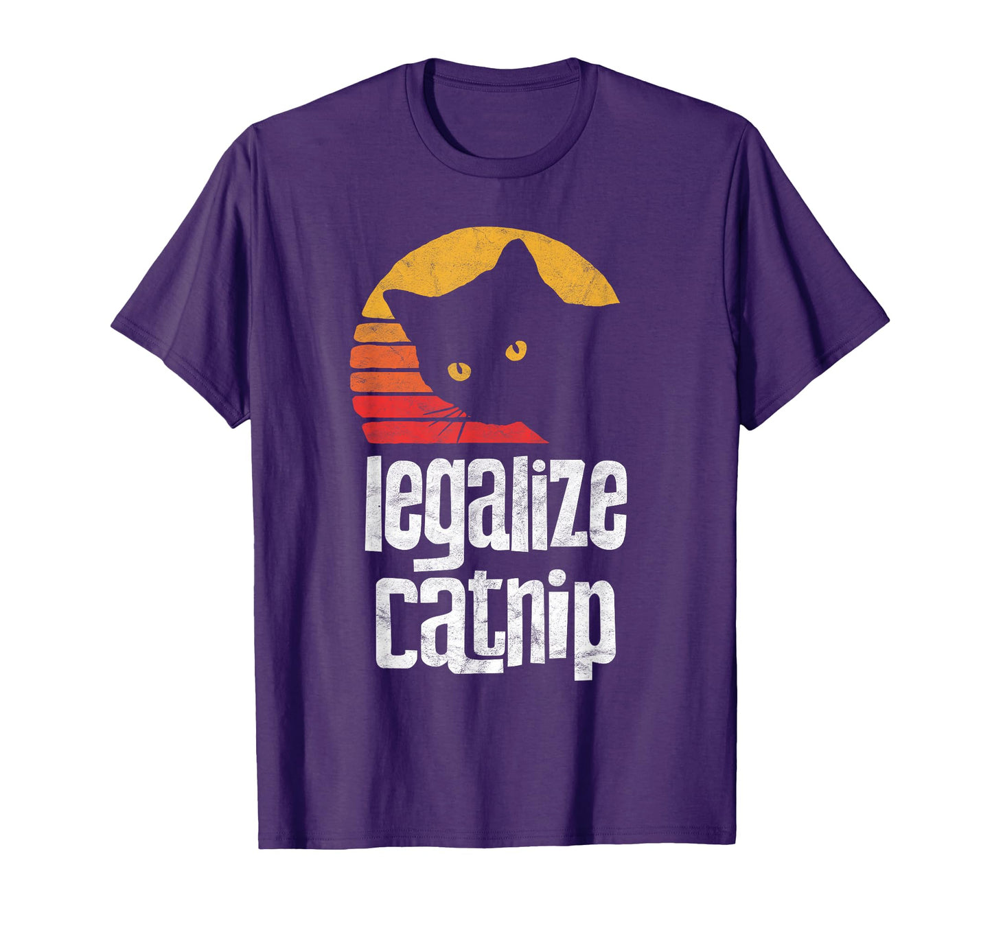 Legalize Catnip Funny 80S Cat T-Shirt - Custom Art Print Unisex - T-Shirt, Sweatshirt, Hoodie