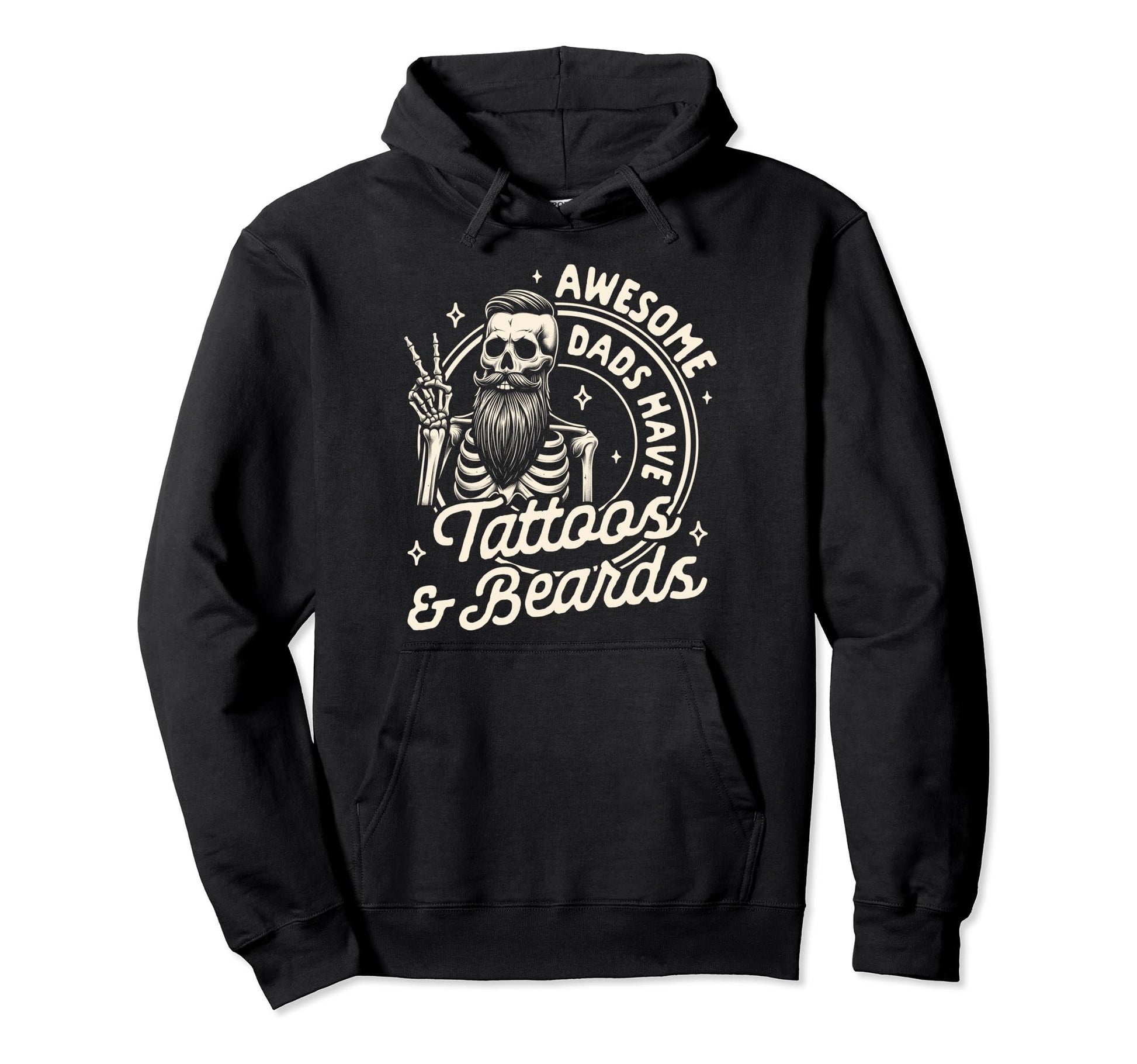Bearded Dad Fathers Day Awesome Dads Hoodie - Fun Novelty Design Men Women - T-Shirt, Sweatshirt, Hoodie