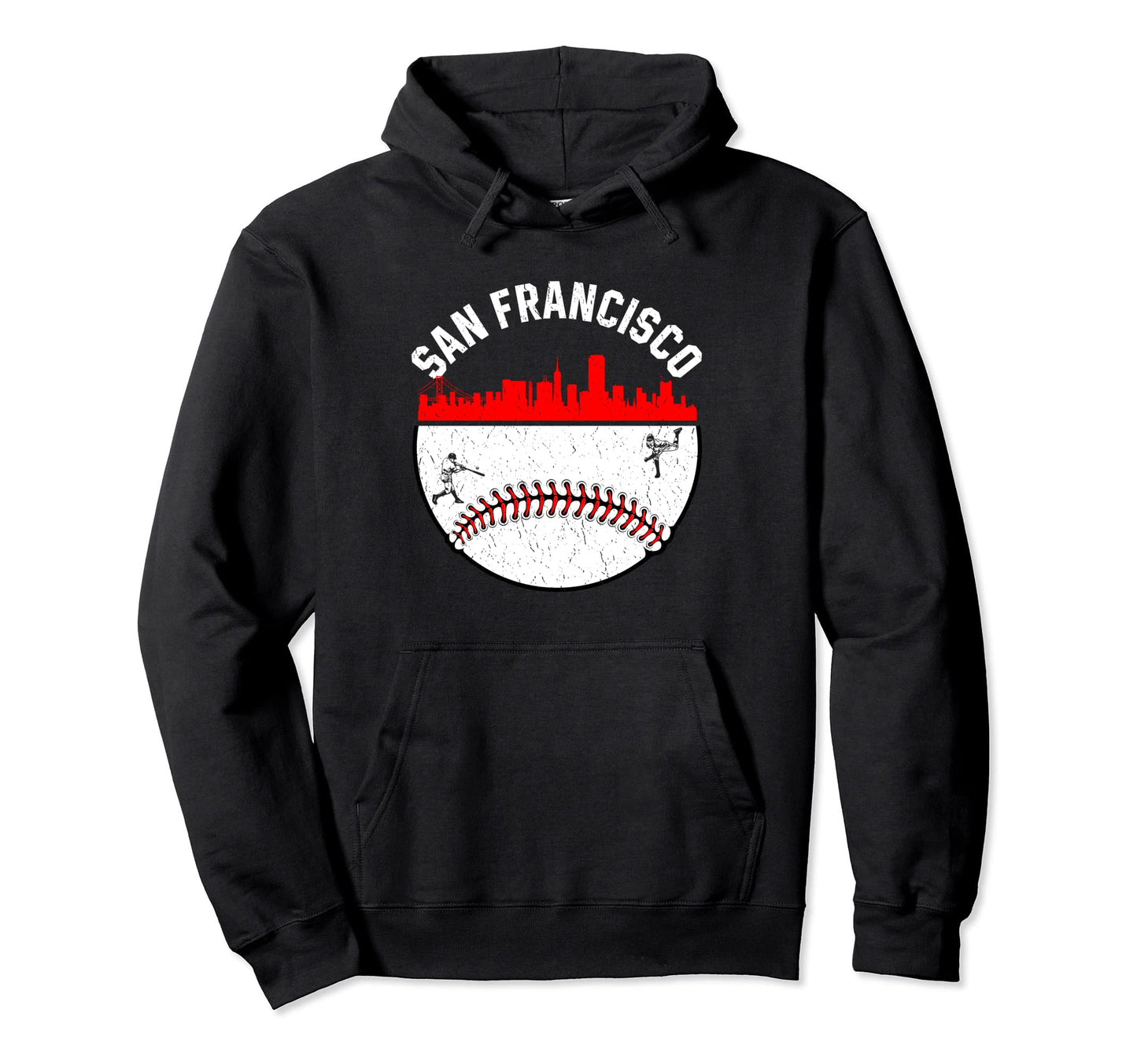 San Francisco Cityscape Baseball Mom Hoodie - Streetwear Style Men Women - T-Shirt, Sweatshirt, Hoodie
