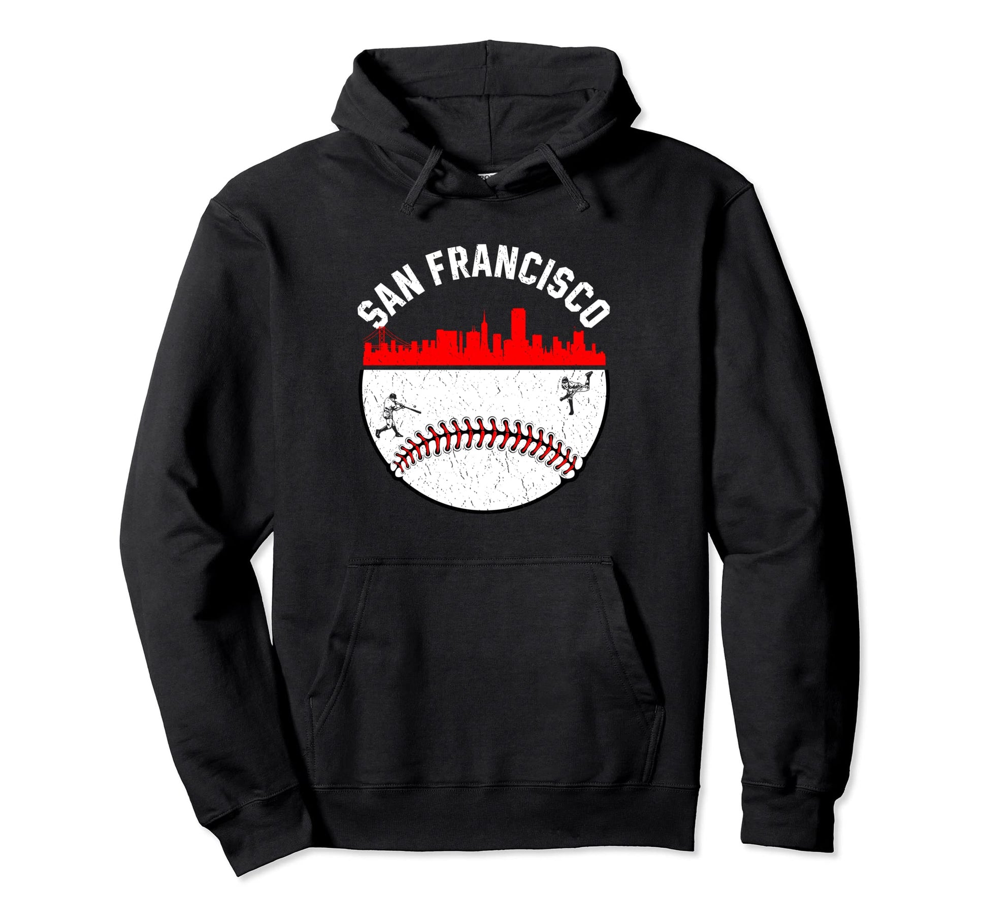 San Francisco Cityscape Baseball Mom Hoodie - Streetwear Style Men Women - T-Shirt, Sweatshirt, Hoodie