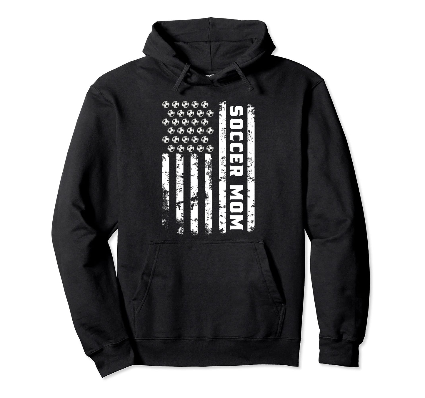 Soccer Mom Game Day Soccer Lovers Usa Flag Hoodie - Streetwear Style Unisex - T-Shirt, Sweatshirt, Hoodie