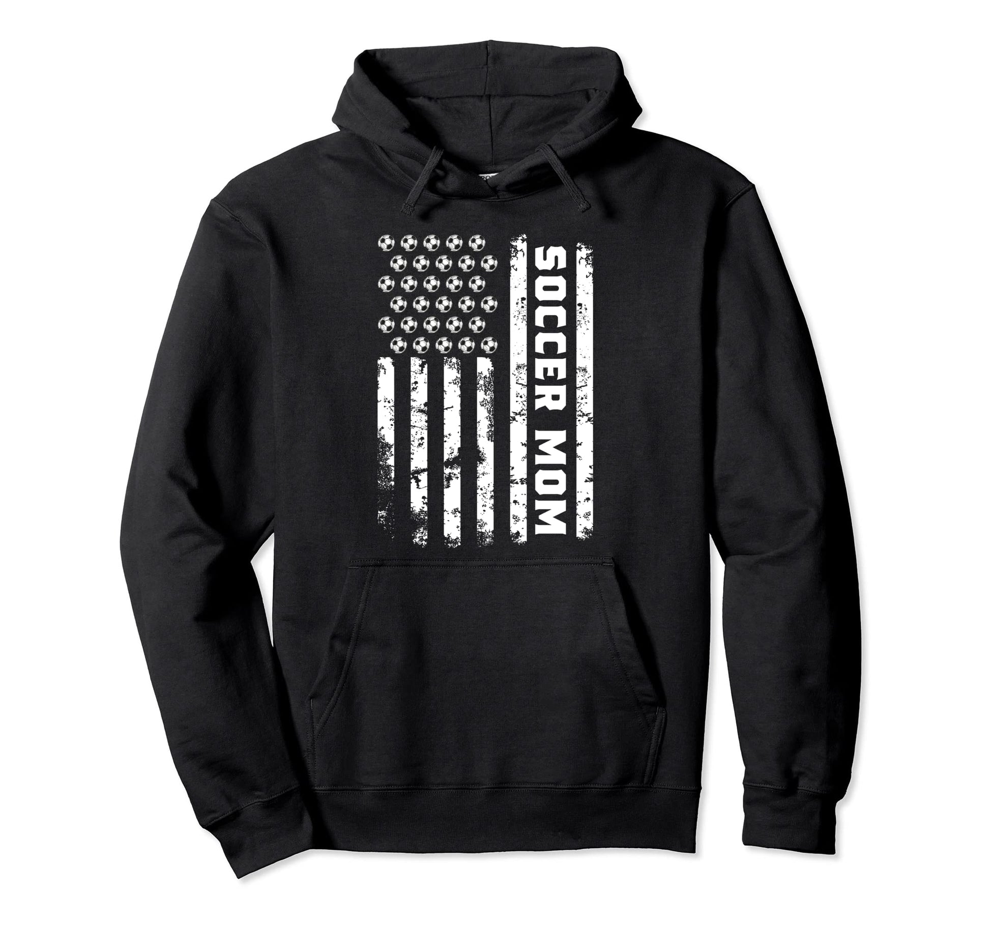Soccer Mom Game Day Soccer Lovers Usa Flag Hoodie - Streetwear Style Unisex - T-Shirt, Sweatshirt, Hoodie