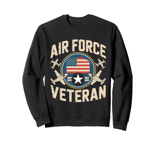 Air Force Veteran Us American Flag Sweatshirt - Graphic Print for Adults - T-Shirt, Sweatshirt, Hoodie