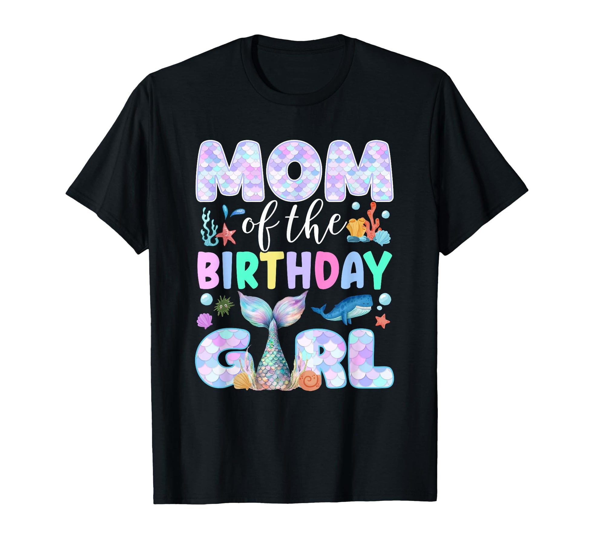 Mom Birthday Mermaid Family Matching T-Shirt - Unique Graphic Unisex - T-Shirt, Sweatshirt, Hoodie