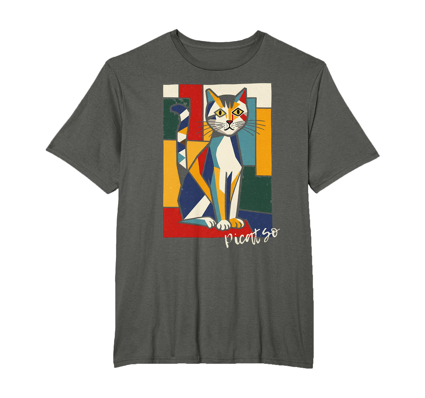 Picatso Cat Cubist Art Inspired T-Shirt - Unique Graphic Men Women - T-Shirt, Sweatshirt, Hoodie