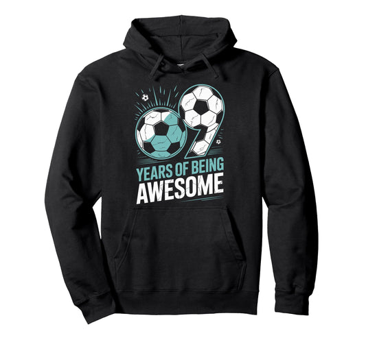 9 Years Being Awesome 9Th Birthday Bday Hoodie - Unique Graphic Men Women - T-Shirt, Sweatshirt, Hoodie