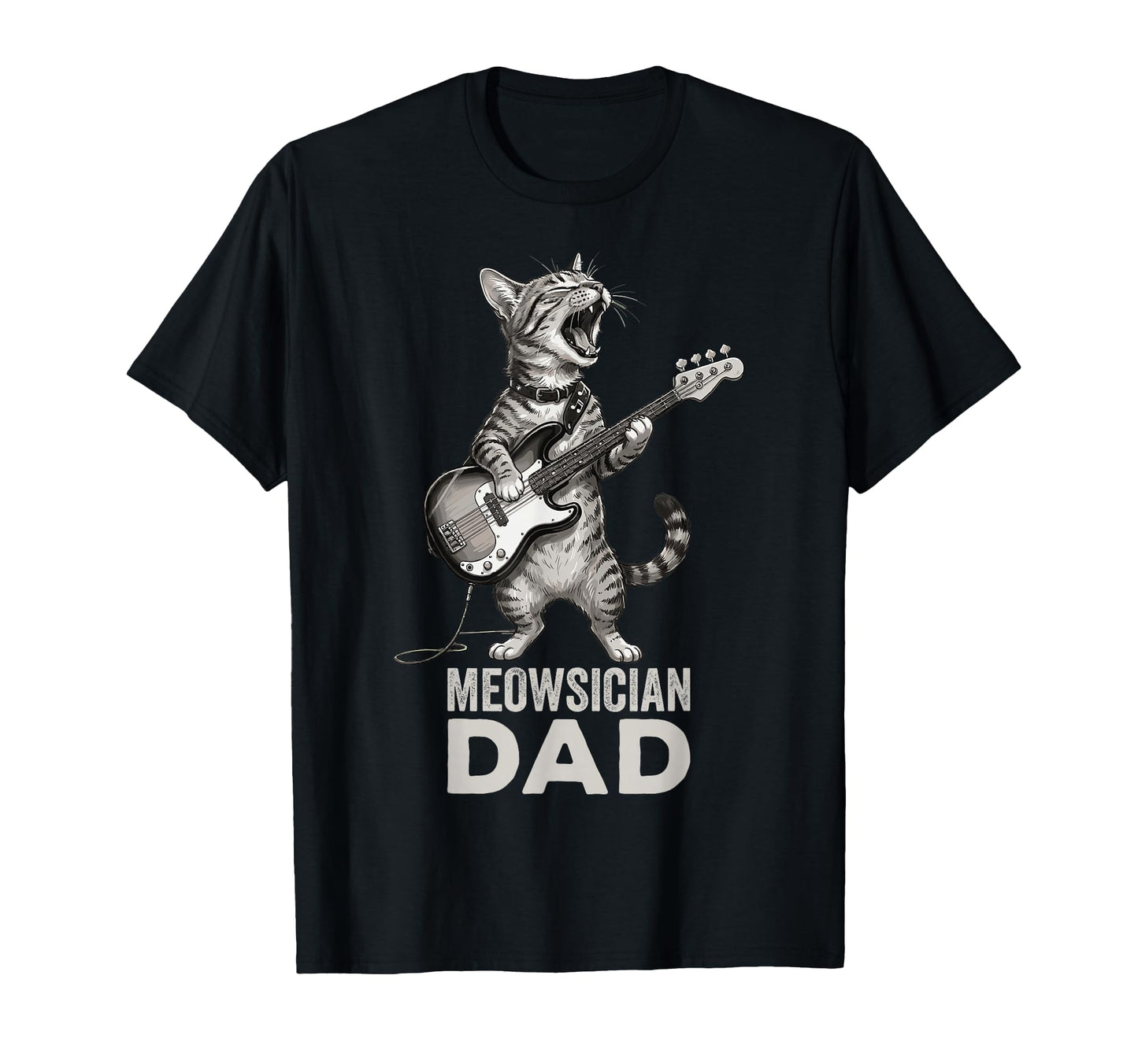 Funny Jazz Musician Cat Playing Guitar T-Shirt - Fun Novelty Design Unisex - T-Shirt, Sweatshirt, Hoodie