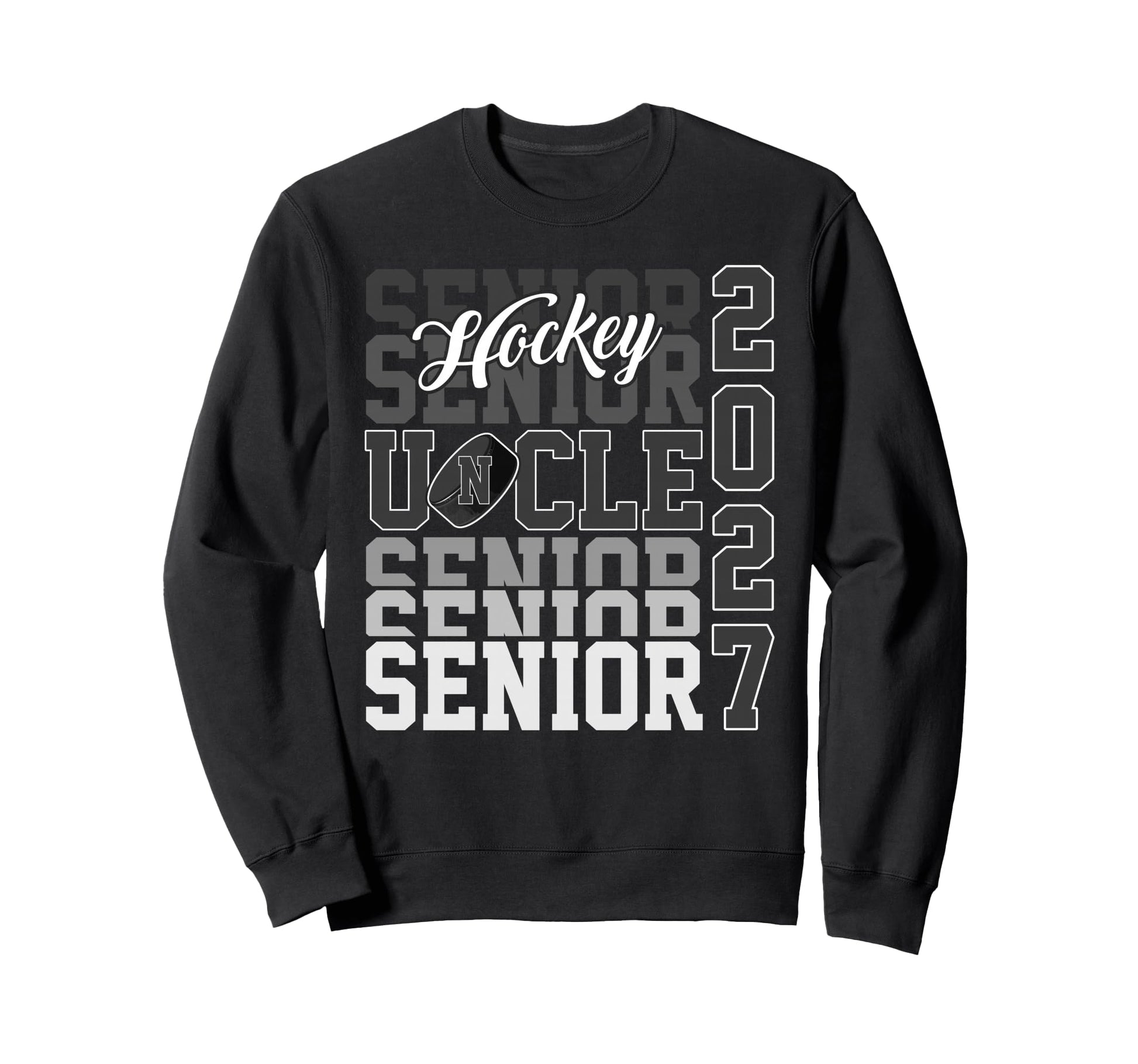Senior 2027 Hockey Uncle Proud Sweatshirt - Unique Graphic Men Women - T-Shirt, Sweatshirt, Hoodie