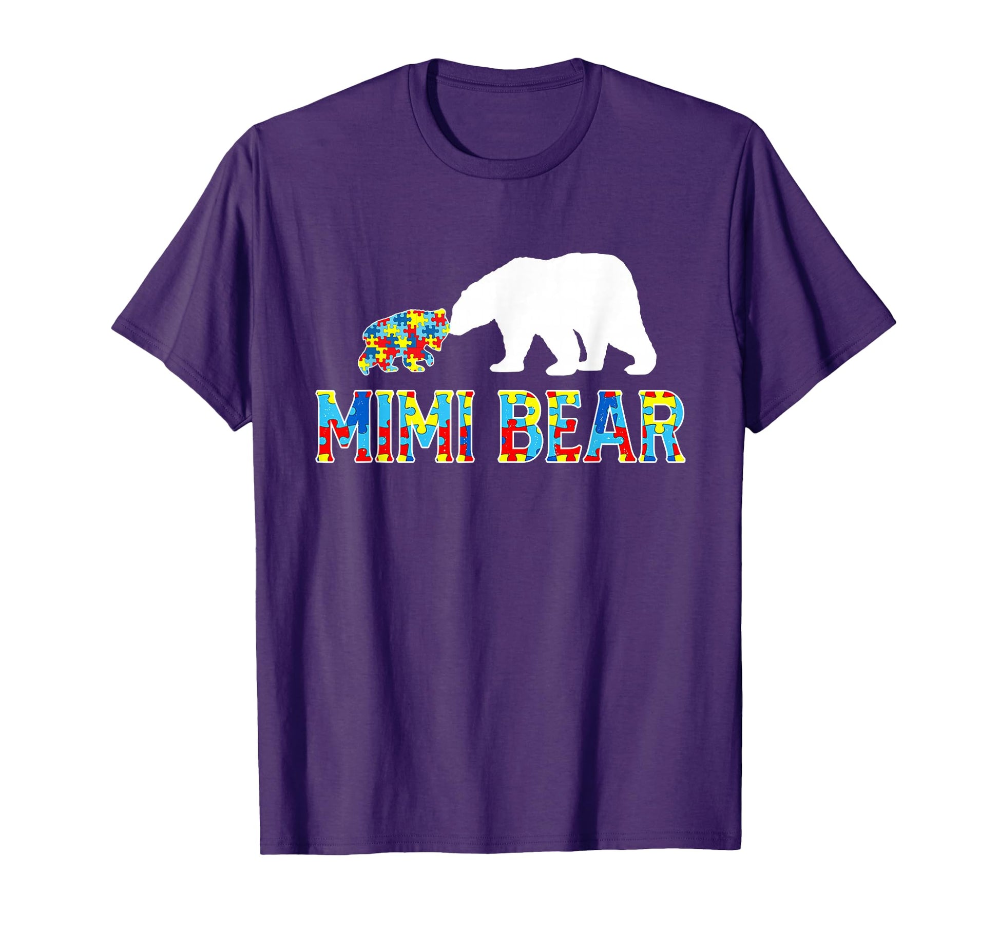 Autism Awareness Mimi Bear Puzzle T-Shirt - Streetwear Style Men Women - T-Shirt, Sweatshirt, Hoodie