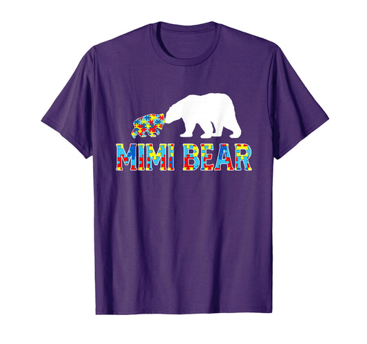 Autism Awareness Mimi Bear Puzzle T-Shirt - Streetwear Style Men Women - T-Shirt, Sweatshirt, Hoodie