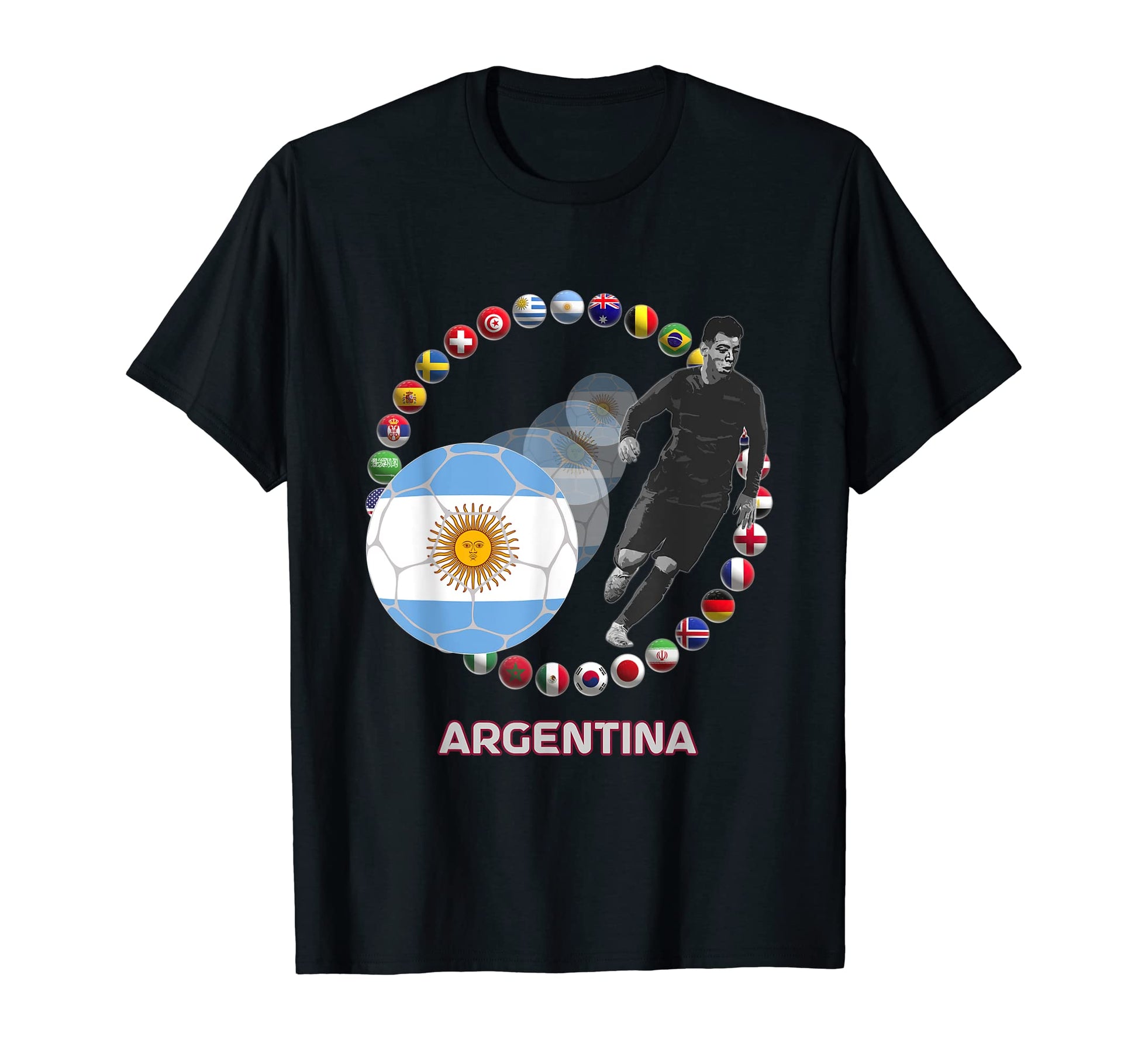 International World Flags Football T-Shirt - Novelty Apparel Men Women - T-Shirt, Sweatshirt, Hoodie