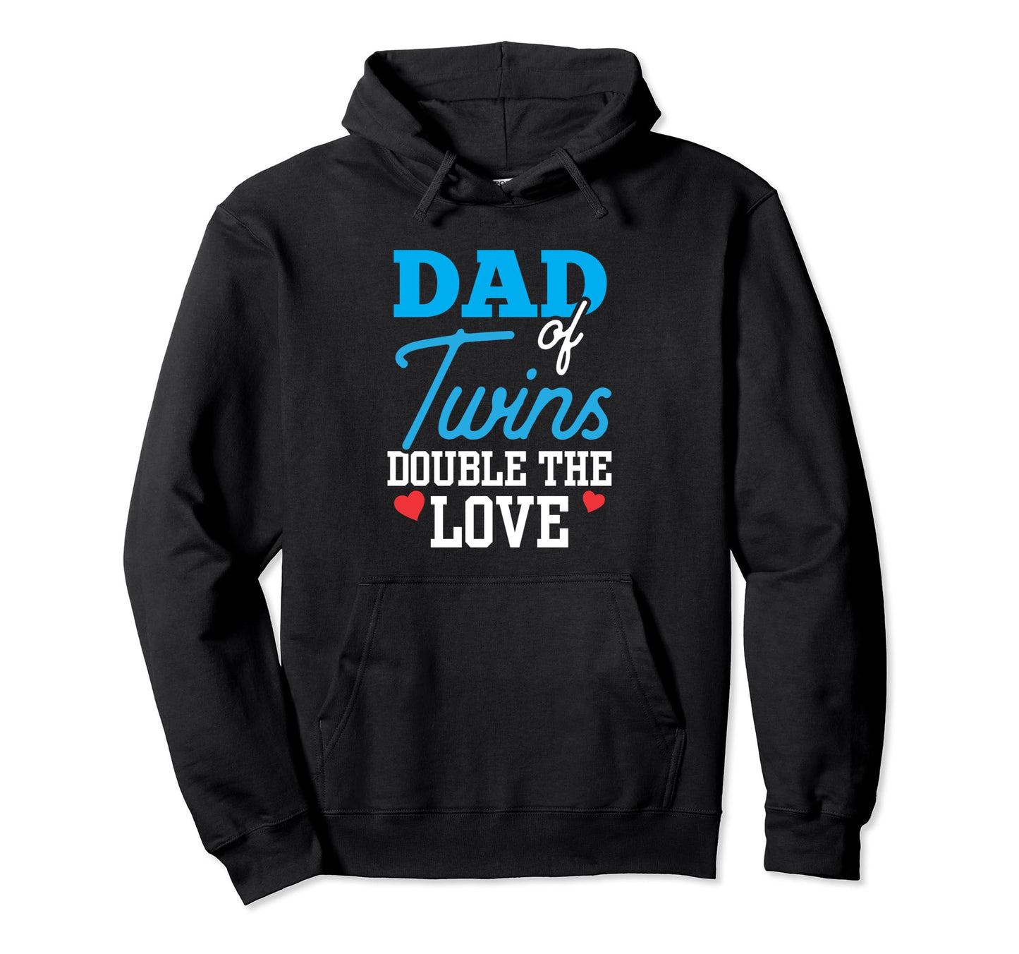Dad Twins Double Love Funny Twin Hoodie - Trendy Graphic for Adults - T-Shirt, Sweatshirt, Hoodie