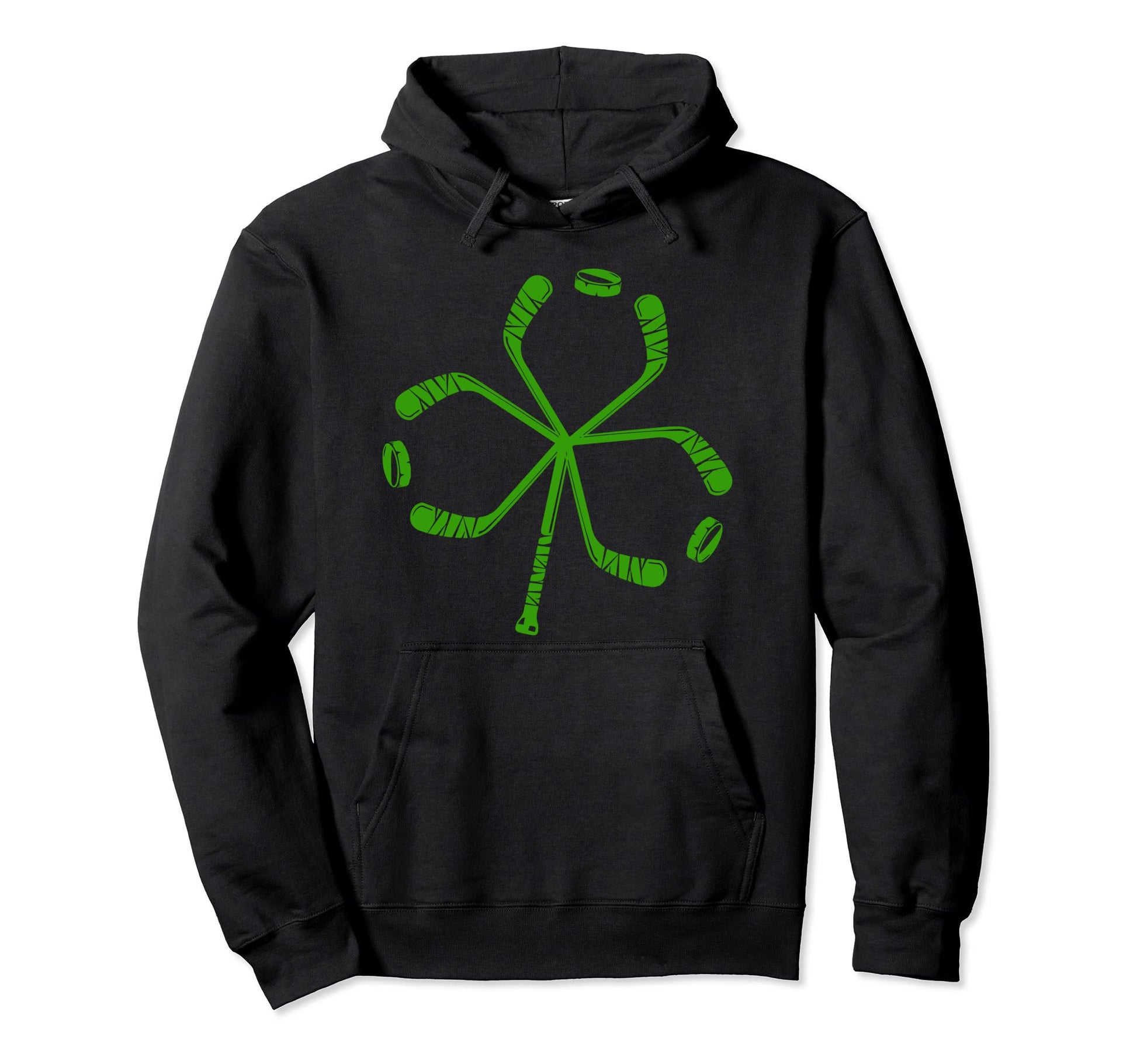 St Patricks Day Shamrock Hockey St Hoodie - Novelty Apparel for Adults - T-Shirt, Sweatshirt, Hoodie